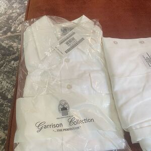 Military Garrison Collection Lot of 2 Men’s Shirt Sleeve White Dress Shirt